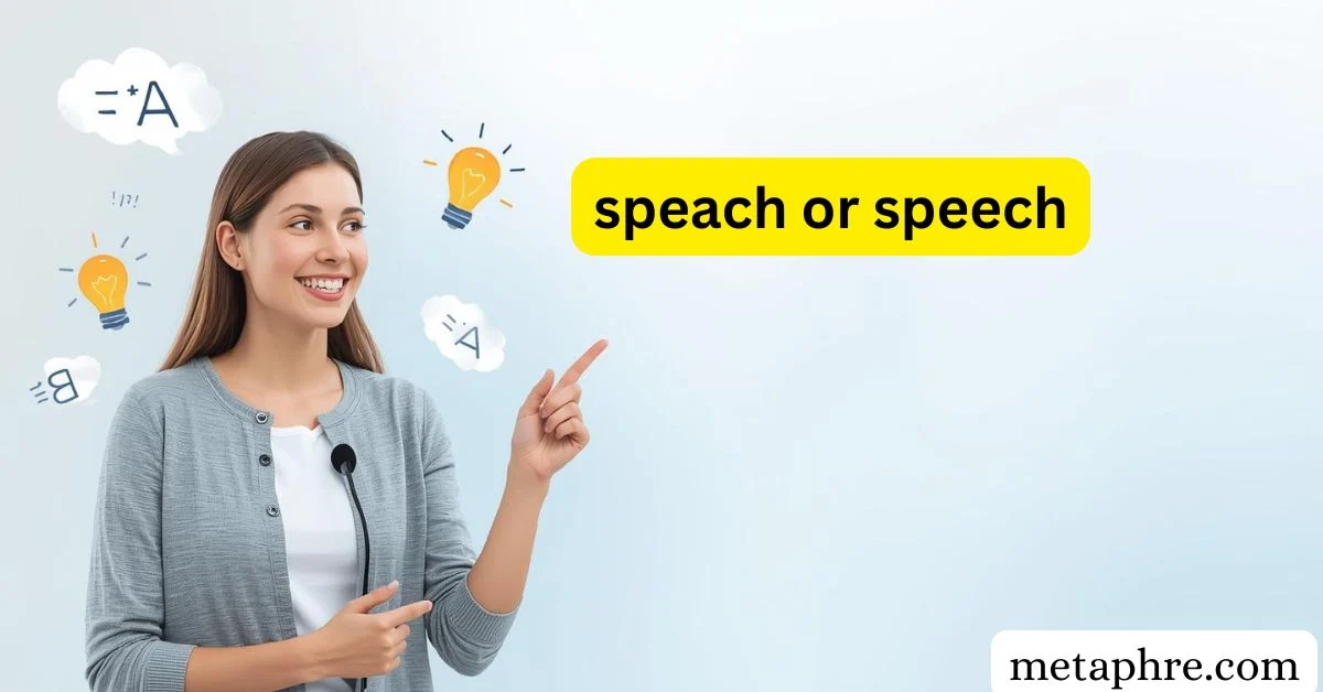speach or speech